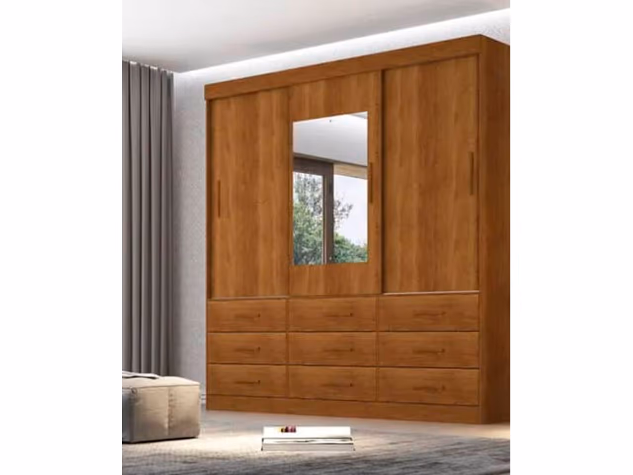 ROUPEIRO 3PTS CORRER NEW STAR C/ESPELHO C/8PES